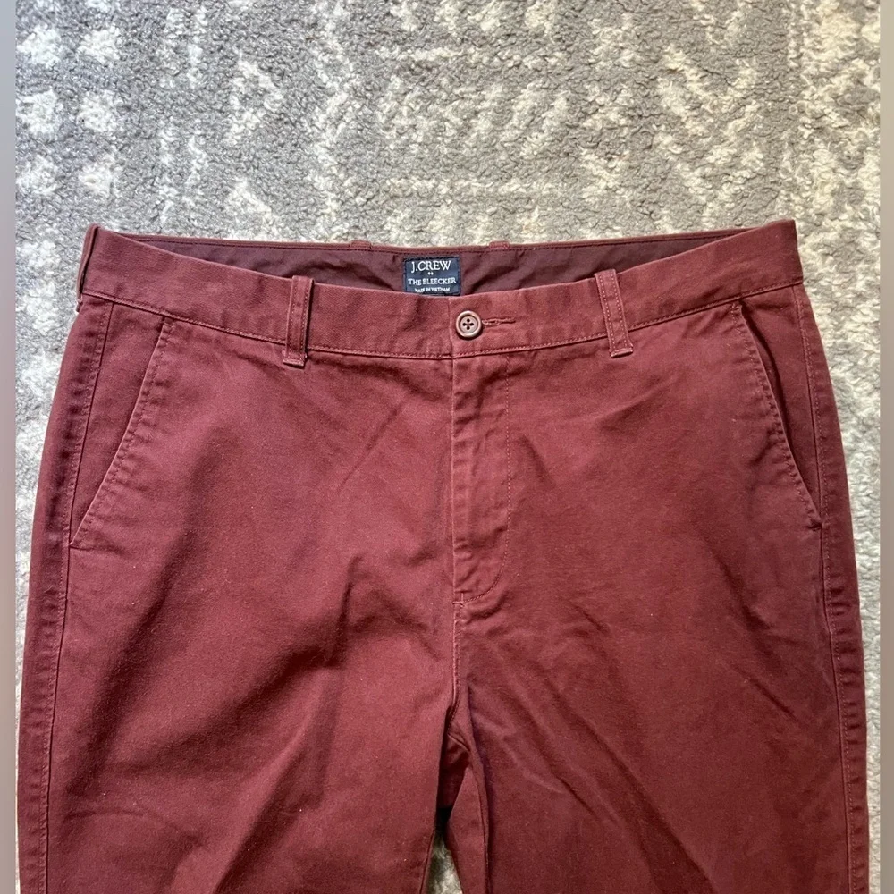 J. Crew Red Chinos Straight-Leg Pants size 34X32 (P109)